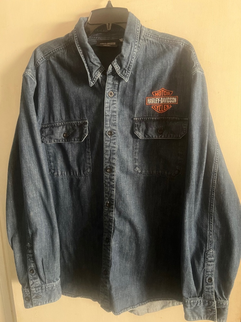 Harley Davidson Denim Long Sleeve Shirt , Size XXL